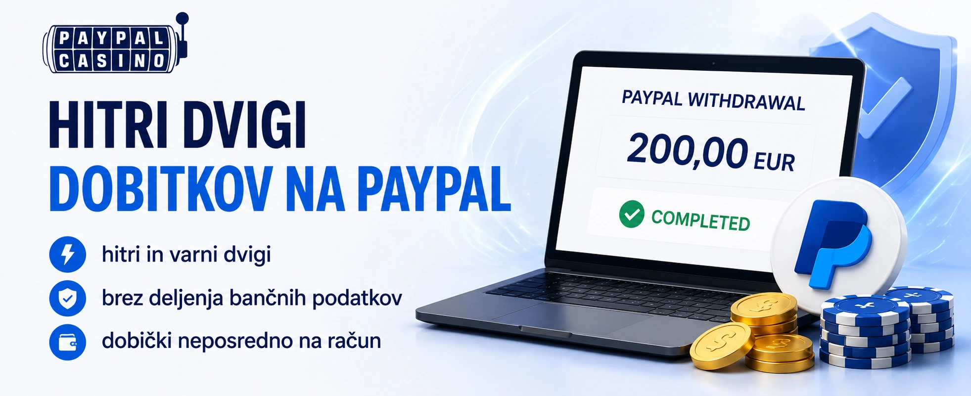 Hitri dvigi dobitkov na PayPal stanje