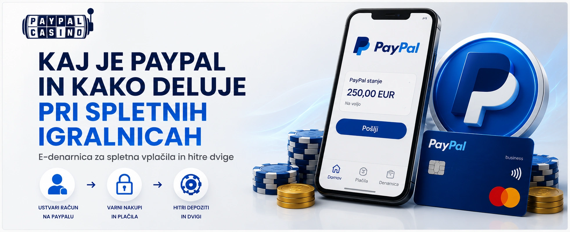 Kako PayPal deluje kot posrednik pri spletni igralnici